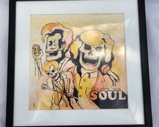"I Want Your Soul" Framed Watercolor Art