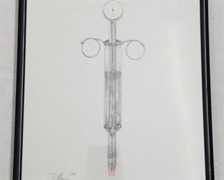 D. Allen Signed Framed Pencil Sketch