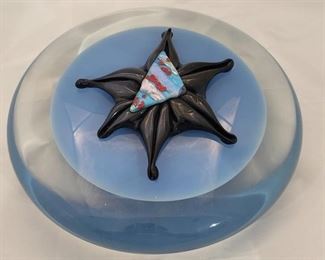 Large Art Glass Sculpture Signed Karg