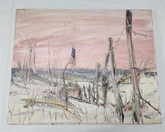 Ted Fuller Beach Grass Oil on Canvas Painting