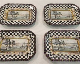 Four 1991 MacKenzie-Childs Trinket Plates