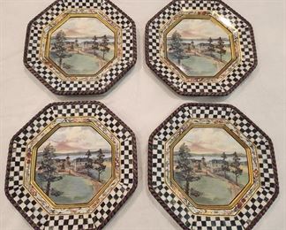 Four 1991 MacKenzie-Childs Courtly Check Plates
