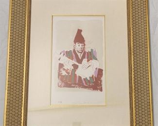 1970 Jack Levine Signed Lithograph Shamisen Player