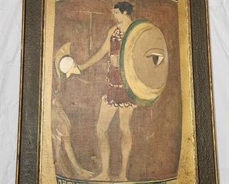 Greek Warrior Oil on Canvas Painting