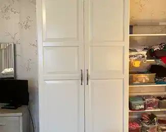 White wardrobe cabinet