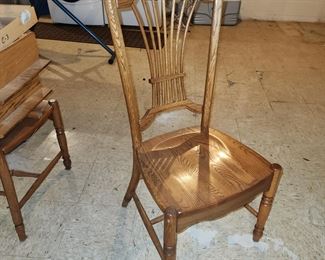 set of 4 oak chairs