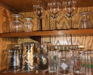 vintage bar and barware glassware