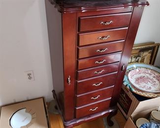 standing jewelry chest