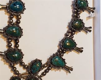 Turquoise Squash Blossom Necklace