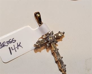14k Gold Cross