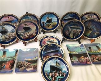 Titanic Commemorative Plates & Rack