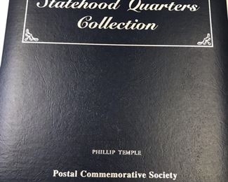 Statehood Quarters Binder with 12 Statehood Quarters and Stamps