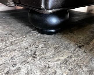 $1200 USD      2 Restoration Hardware RH Original Lancaster Leather Recliners GM185-5    Description: Luxurious comfort and classic details lend Lancaster its timeless character. Turned hardwood feet and rolled arms nod to tradition, while its deep profile, clean lines and generously cushioned seat and back bring relaxed refinement. Believed to be Italian Walnut Brompton Leather.
Dimensions: Overall: 41"W x 43"D x 36"H (57"D fully reclined)
Frame Height: 31"
Seat: 24"W x 28"D
Seat Height: 20¼"
Arm Height: 25"
Large Footrest Pad: 22¼"W x 9½"D x 2"H
Small Footrest Pad: 16¼"W x 4"D x 1¾"H
Footrest Height When Extended: 18¾"H (large pad), 16½"H (small pad)
Condition: Good used condition.  Seat cushions show signs of use to be expected.  This leather is distressed by design as with any leather there are inconsistencies in texture and color based on the nature of the hide. 
Location: Local pick up Vancouver WA 98661.  Shipper suggestions available upon request. Item is located on the 3rd 