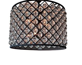 $800 USD       Restoration Hardware RH Spencer Round Chandelier 28" GM185-3     Description: An inspired design from the British workshop of Timothy Oulton, this Spencer lighting collection's crystal glass spheres hang like gems within its iron grid.
Dimensions: Overall: 27¾" diam., 21"H
Total Height with mount 29.5"
Weight: 100 lbs.
Condition: Excellent, like new condition. 
Location: Local pick up Vancouver WA 98661.  Shipper suggestions available upon request. Item is located on the 3rd floor of a condominium complex with very easy access to an elevator. PICK UP AVAILABLE AFTER JUNE 26th.      https://goodbyhello.com/products/copy-of-set-of-8-rh-nailhead-fabric-dining-side-chair-gm185-2?_pos=2&_sid=b107abd28&_ss=r