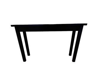 $75 USD      Black Contemporary Sleek Wood Console Table GM185-11     Description: Simple and extremely useful!  Great piece that can be used anywhere for a multitude of functions. Entry table, hall console, TV table, sofa table.....
Dimensions:  48 x 16 x 29 in
Condition: Good physical and mechanical condition. 
Location: Local pick up Vancouver WA 98661.  Shipper suggestions available upon request. Item is located on the 3rd floor of a condominium complex with very easy access to an elevator. PICK UP AFTER MAY 15th      https://goodbyhello.com/products/copy-of-tempurpedic-ergo-queen-size-adjustable-bed-frame-gm185-10?_pos=1&_sid=b107abd28&_ss=r