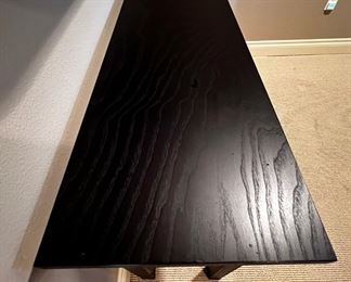 $75 USD      Black Contemporary Sleek Wood Console Table GM185-11     Description: Simple and extremely useful!  Great piece that can be used anywhere for a multitude of functions. Entry table, hall console, TV table, sofa table.....
Dimensions:  48 x 16 x 29 in
Condition: Good physical and mechanical condition. 
Location: Local pick up Vancouver WA 98661.  Shipper suggestions available upon request. Item is located on the 3rd floor of a condominium complex with very easy access to an elevator. PICK UP AFTER MAY 15th      https://goodbyhello.com/products/copy-of-tempurpedic-ergo-queen-size-adjustable-bed-frame-gm185-10?_pos=1&_sid=b107abd28&_ss=r