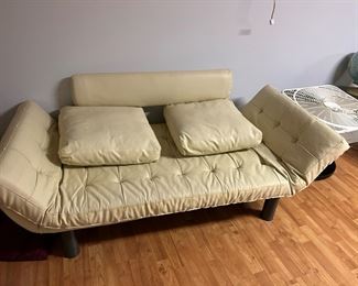 Leather couch reclines to twin sleeper
Will consider any offer