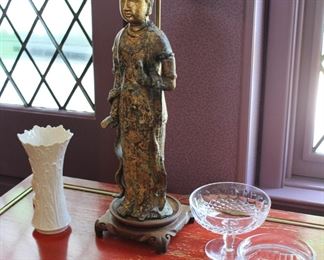 Gilt metal Asian lamp