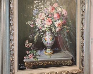Oil painting still life signed