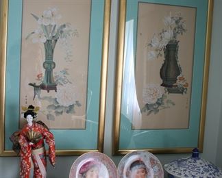 Oriental still life watercolors