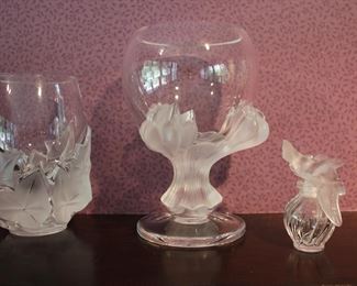 Lalique -Hedera vase, Bagheera bowl & L'Air du Temps perfume