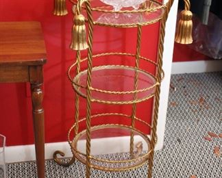 Gilt metal tassel table 