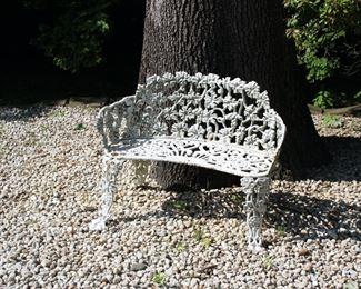 Vintage iron garden bench