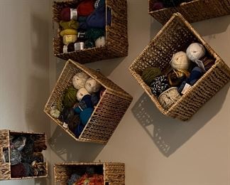A wide assortment of Yarn and Baskets