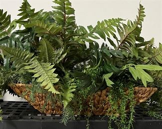 Silk Plant in Wicker Basket