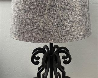 Wrought Iron Black Table Lamp