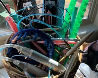 Knitting Needles and Purse Making Supplies