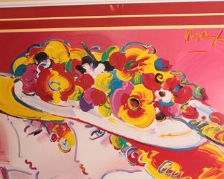 Signed Peter Max Friends Forever Collage Lithograph Framed Litho Art Print Frame: 31.25 x 44in Signed Peter Max Friends Forever Collage Lithograph Framed Litho Art Print Frame: 31.25 x 44in