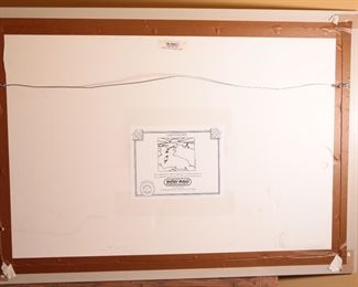 Signed Peter Max Friends Forever Collage Lithograph Framed Litho Art Print Frame: 31.25 x 44in