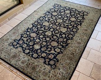 9x6 Antique Hand Knotted Wool Rug 112x 72in