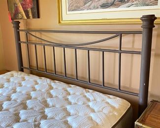 King Size Iron Frame Bed Frame: 61 x 81 x 92 Mattress: 76 x 80