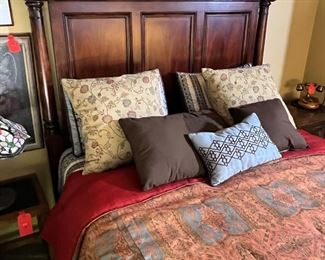 Darkwood Queen Bed Mattress & Frame Frame: 64.25 x 69.75, 5,94 Mattress: 61 x 80 HxWxD