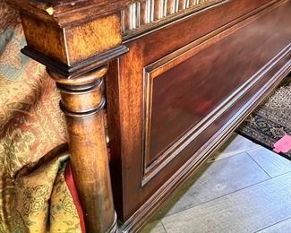 Darkwood Queen Bed Mattress & Frame Frame: 64.25 x 69.75, 5,94 Mattress: 61 x 80 HxWxD