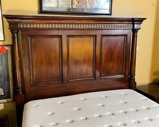 Darkwood Queen Bed Mattress & Frame Frame: 64.25 x 69.75, 5,94 Mattress: 61 x 80 HxWxD