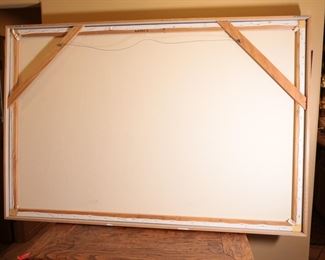 Huge Original Art Zebras Anderson Art Group Painting Frame: 41 x 6in