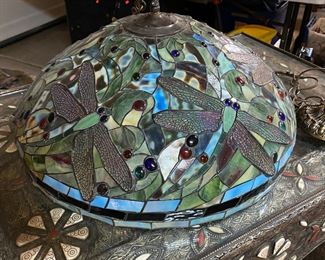 20in Modern Tiffany Style Dragonfly Hanging Lamp 12 x 21in Diameter