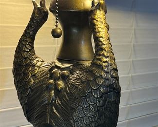 Modern Tiffany Style Peacock Feather Lamp Slag Stained Glass #1 27 x 20 diameter