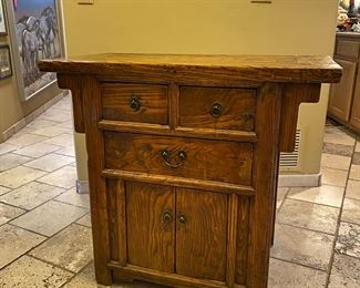 Rustic Wood Console Cabinet 34.5 x 38.5 x 20.5in