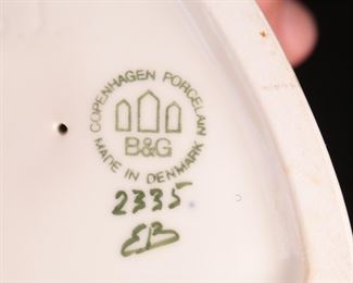 B&G Bing & Grondahl Foundry Worker No 2335 Porcelain Figurine Denmark 11.5 inches high.