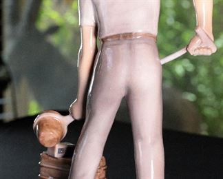 B&G Bing & Grondahl Foundry Worker No 2335 Porcelain Figurine Denmark 11.5 inches high.