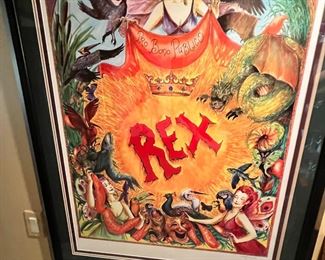 2004 Rex Proclaims Mardi Gras Framed Poster New Orleans Numbered School of Design Art Print Frame: 45 x 36in