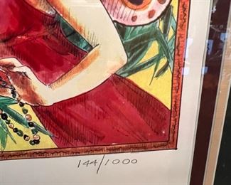 2004 Rex Proclaims Mardi Gras Framed Poster New Orleans Numbered School of Design Art Print Frame: 45 x 36in