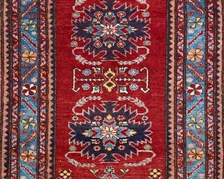 Vintage Medallion Hamadan Wool Rug 60 x 34in