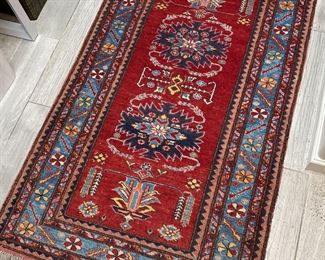 Vintage Medallion Hamadan Wool Rug 60 x 34in