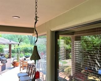 Vintage Paolo Soleri Arcosanti Cast Bronze Wind Chime Bell 6in Cone Tabs #3 Hang: 24 inches Bell: 6 inches