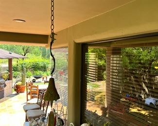 Vintage Paolo Soleri Arcosanti Cast Bronze Wind Chime Bell 6in Cone Tabs #3 Hang: 24 inches Bell: 6 inches